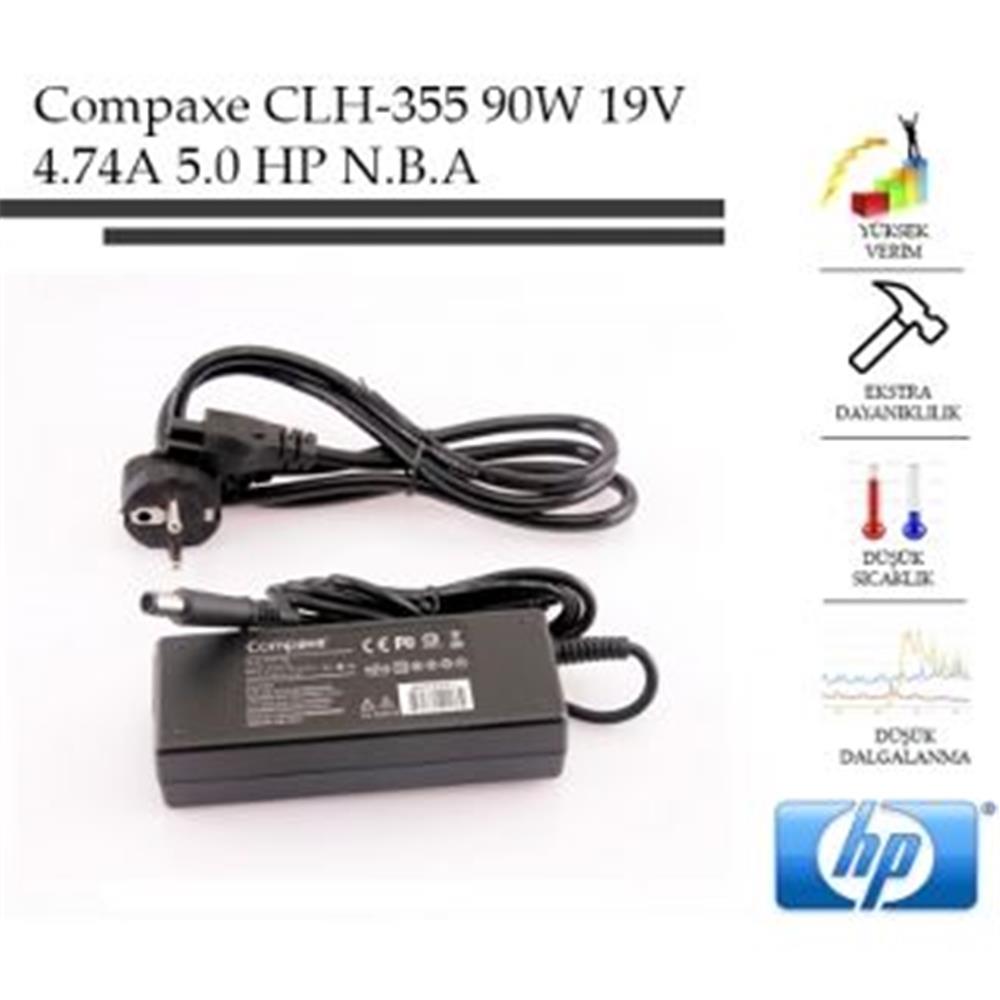 Compaxe CLH-355 90W 19V 4.74A 7.4-5.0 HP Compaqe  Notebook Adaptörü