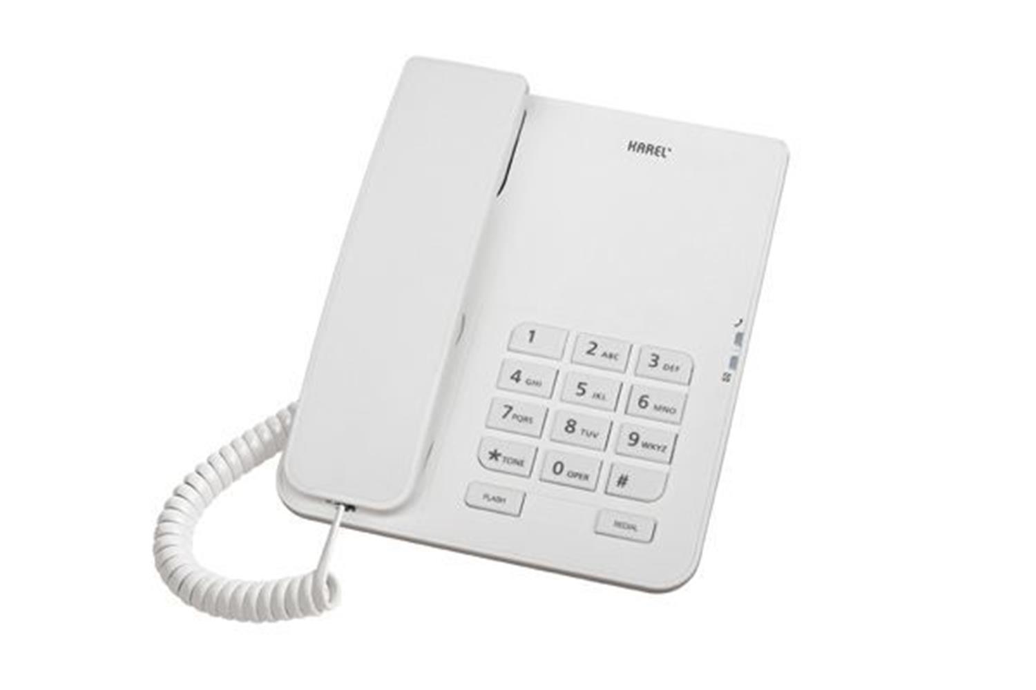 Karel TM140 Beyaz Analog Masaüstü Kablolu Telefon