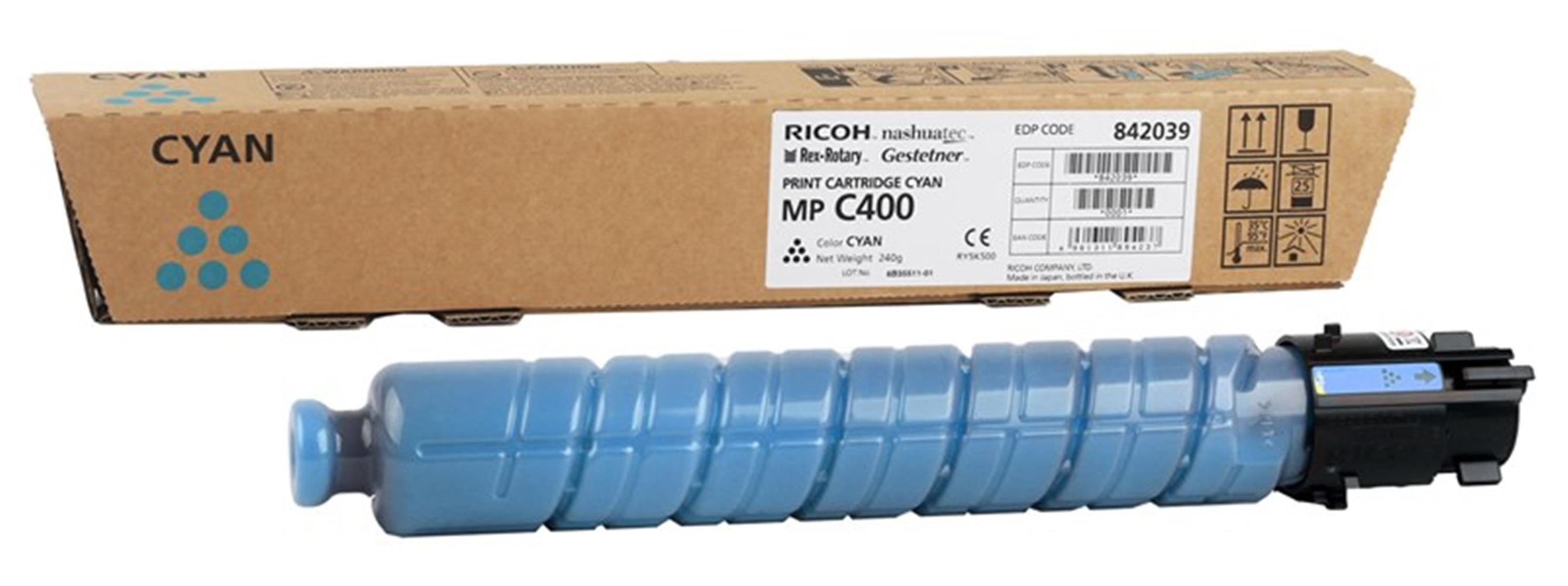 Ricoh MP C400 Cyan Mavi Orjinal Fotokopi Toneri MP C300-401 10.000 Sayfa 