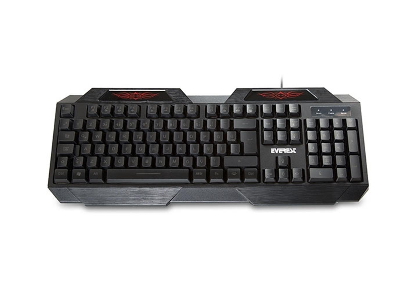 Everest KB-115 Siyah Usb 3 Renk Aydınlatmalı Q Standart Gaming Klavye