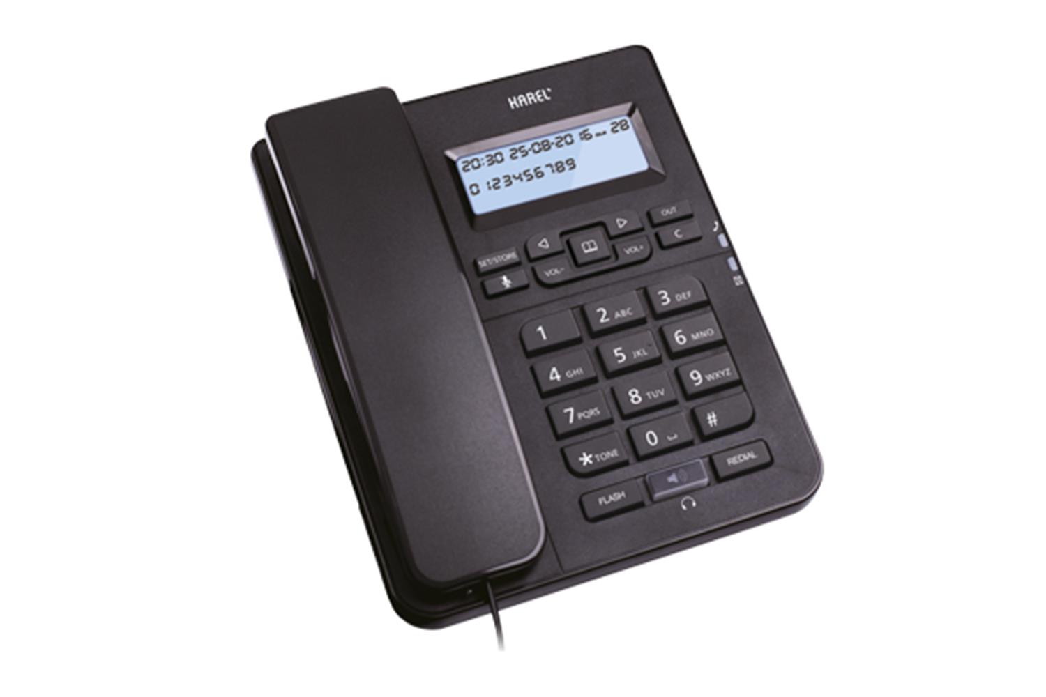 Karel TM145 Siyah Kulaklıklı Ekranlı Masaüstü Telefon