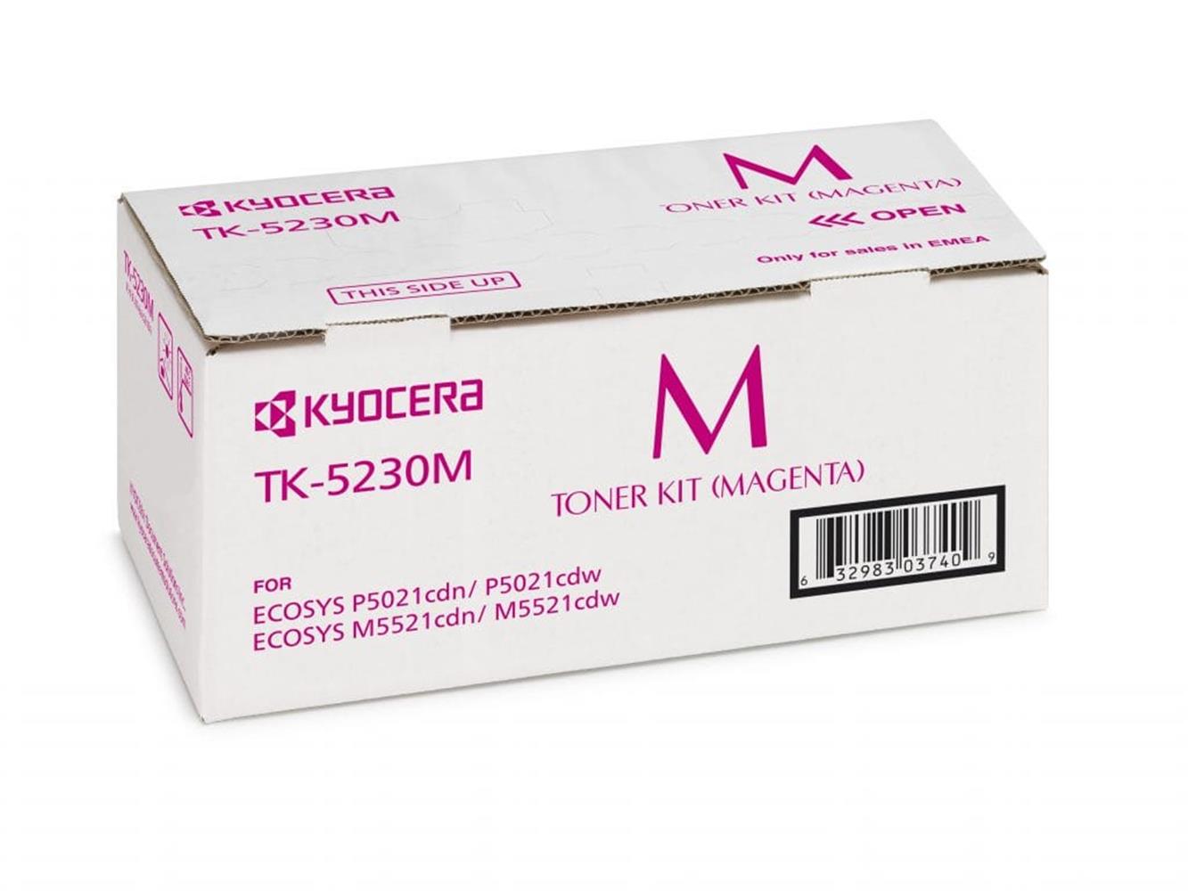 Kyocera TK-5230M Magenta Kırmızı Orjinal Fotokopi Toneri Ecosys M5521cdn-5521cdw P5021cdn-5021cdw 2.