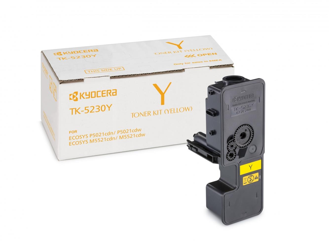 Kyocera TK-5230Y Yellow Sarı Orjinal Fotokopi Toneri Ecosys M5521cdn-5521cdw P5021cdn-5021cdw 2.200 