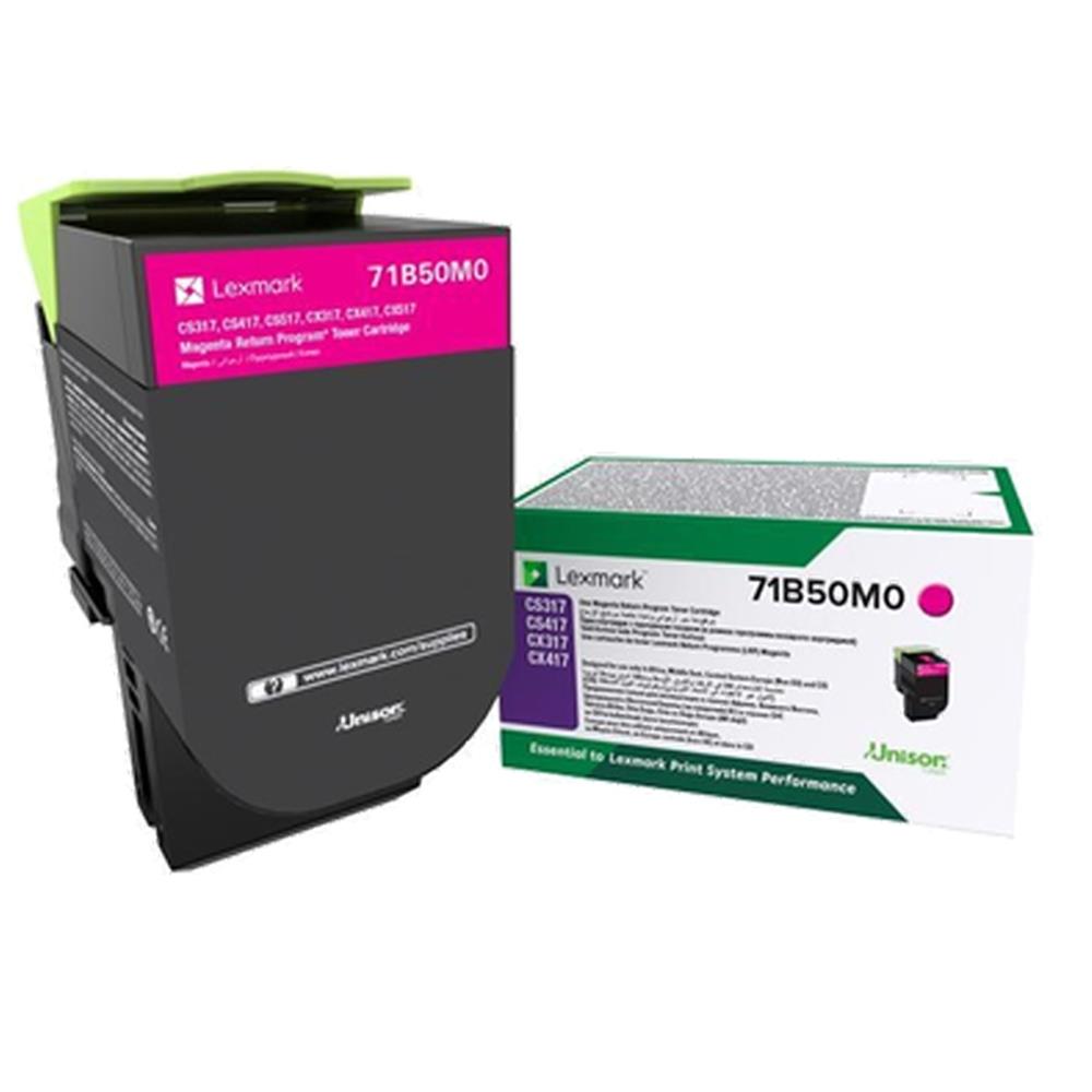 Lexmark 71B50M0 2.300 Sayfa Magenta Kırmızı Toner CS317-417-517 CX317-417-517