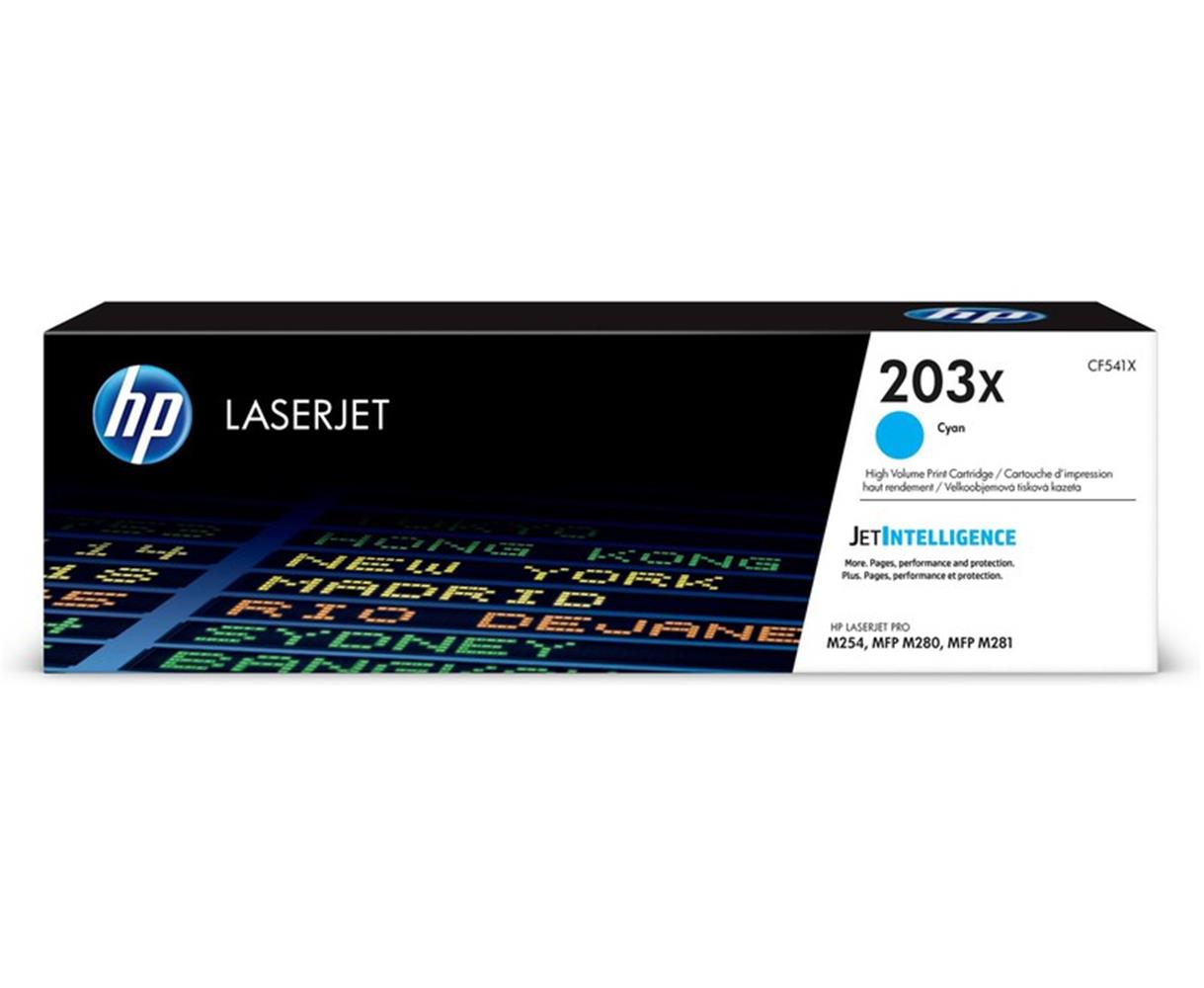 HP 203X Cyan Mavi Yüksek Kapasite 2.500 Sayfa Toner CF541X