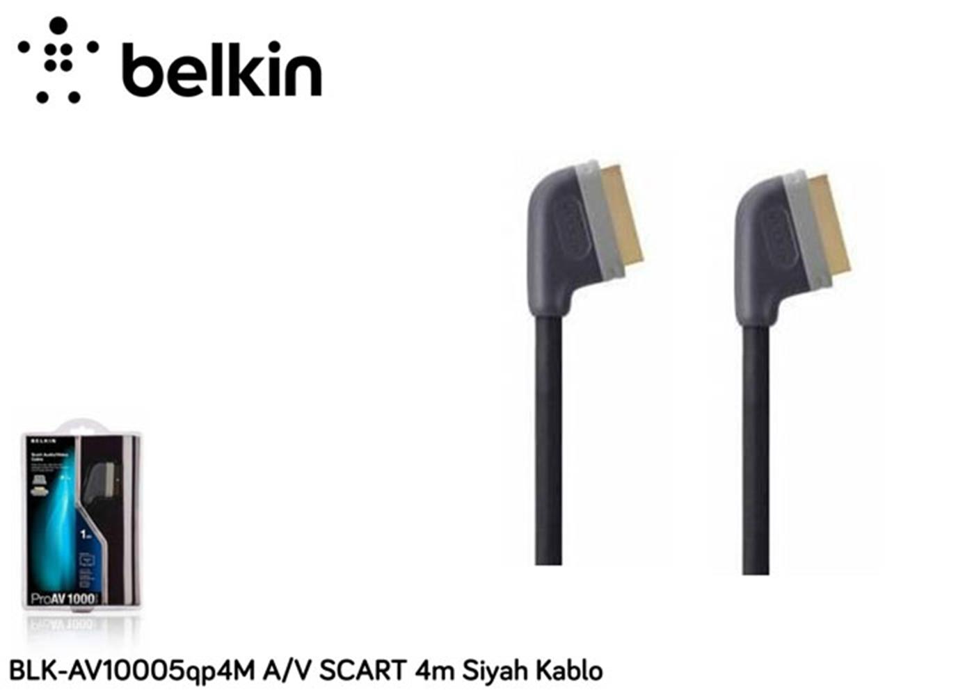 Belkin BLK-AV10005Q4M 4-V Scart 4m Siyah Kablo