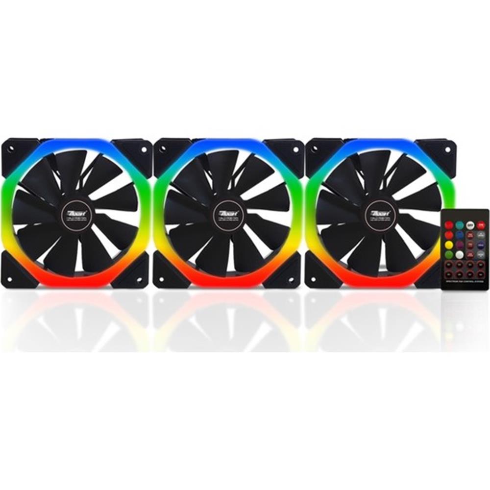 Power Boost Halo-Dual Rings 7 color 3xRGB Fan, 