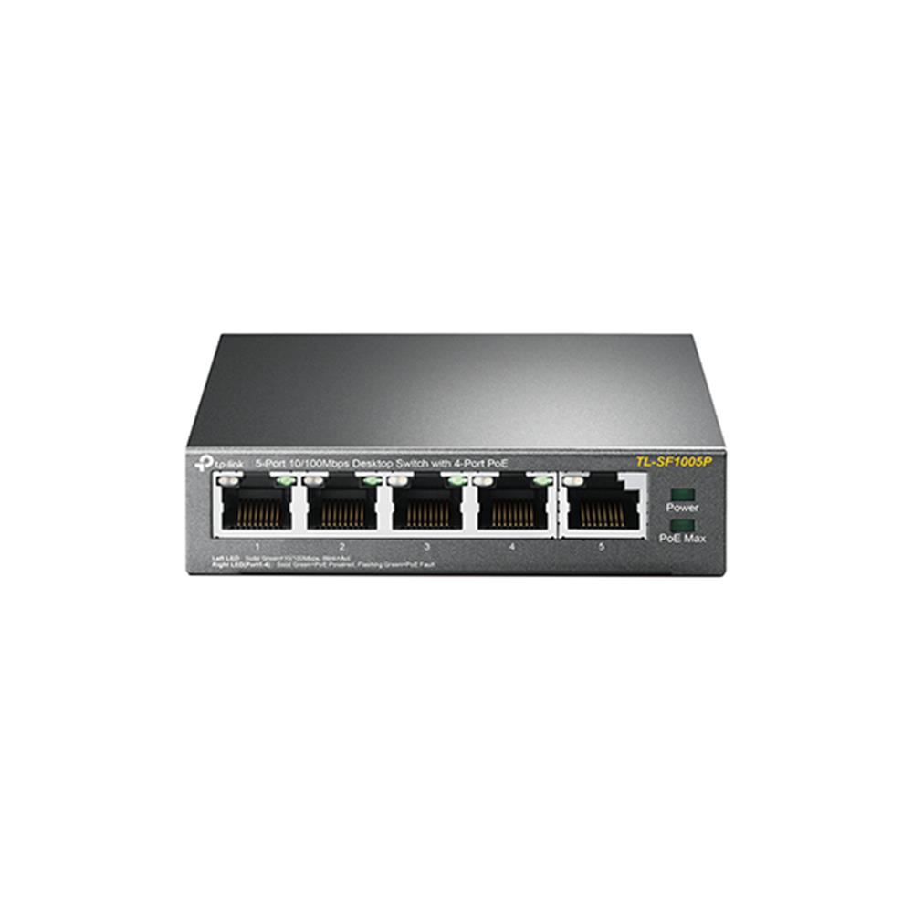 Tp-Link TL-SF1005P 5 Port 4 Port Poe+ 10-100 Mbps Switch Çelik Kasa 