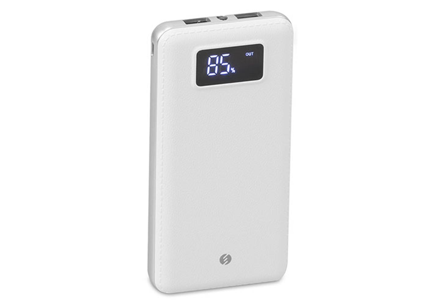 S-link IP-G18 12000mah lcd Ekran Powerbank Beyaz taşınabilir pil şarj cihazı