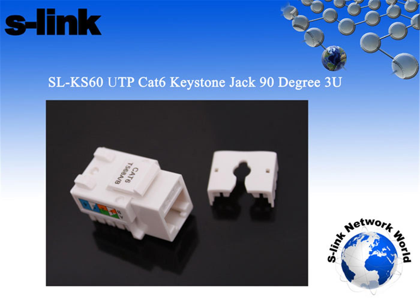 S-link SL-KS60 UTP CAT6 Kestone Jack3U 90 Der 