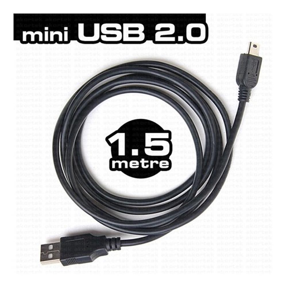 Dark  DK-CB-USB2MINIL150Mini USB 2.0 1.5m Şarj ve Data Kablosu 