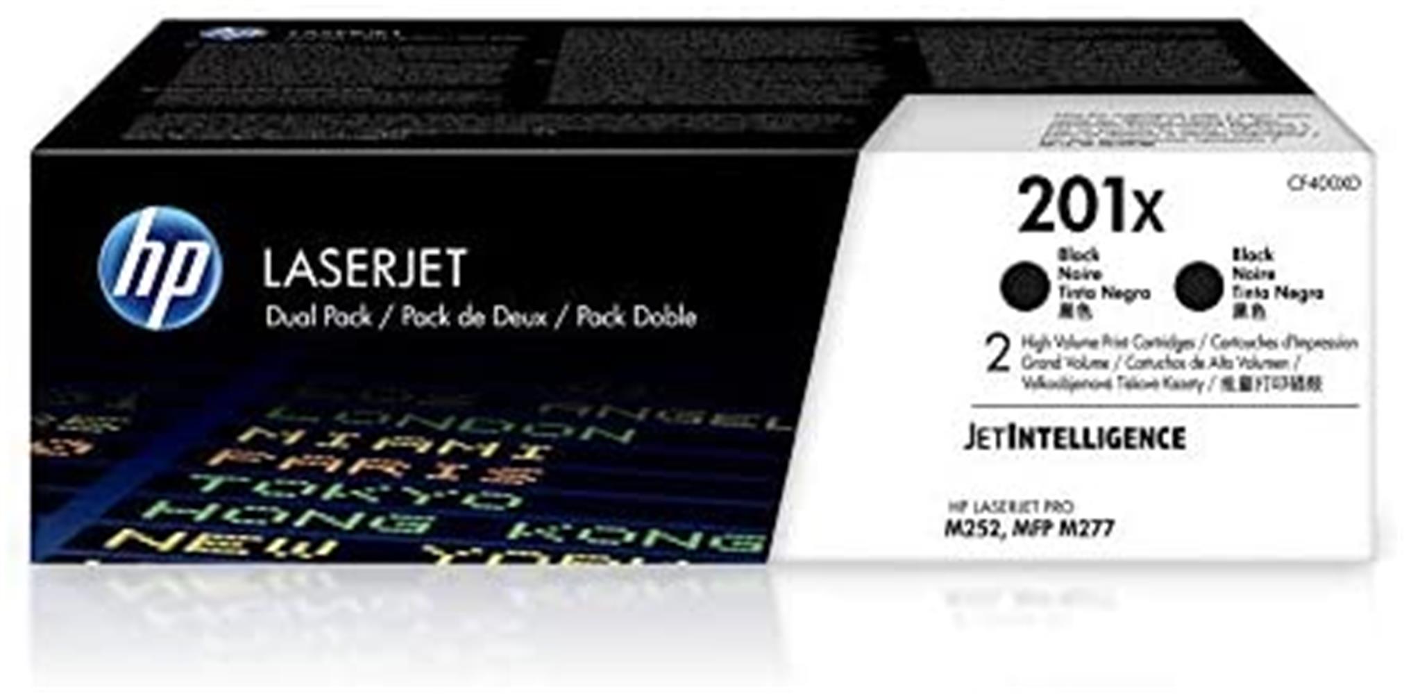 HP 201XD Black Siyah Çiftli Yüksek Kapasite 2.800 Sayfa Toner CF400XD