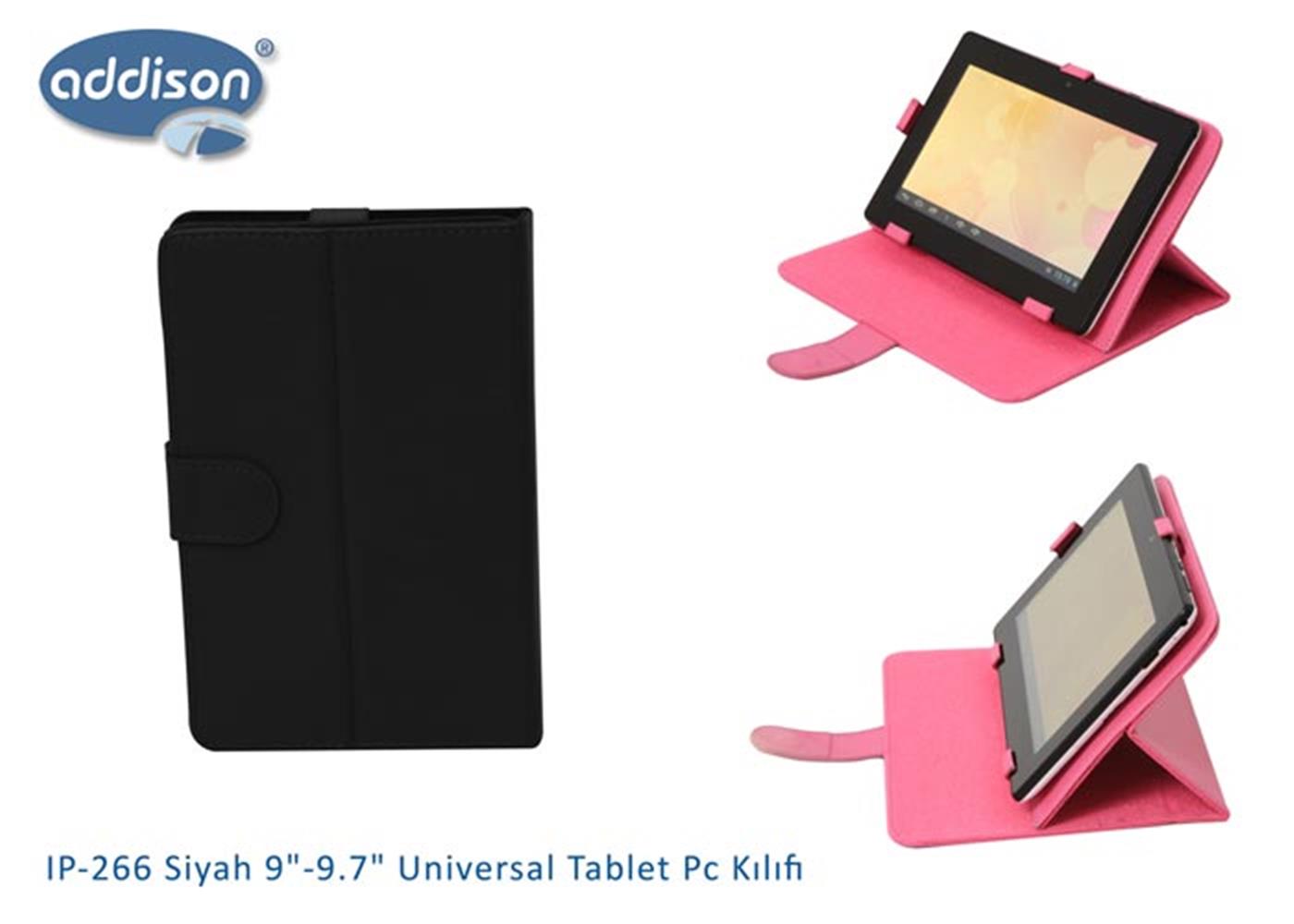 Addison IP-266 Siyah 9"-9.7" Universal Tablet Pc Kılıf