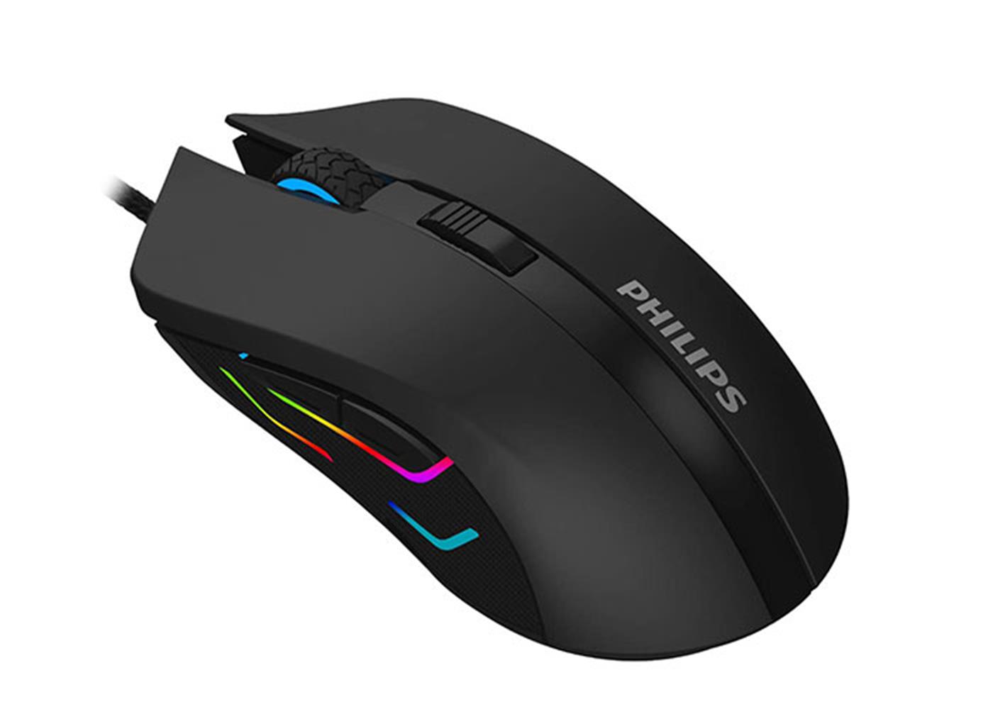 Philips SPK9313 Usb Siyah 800-1200-1600-2400dpi Gaming Mouse 7 Farklı Led Işık