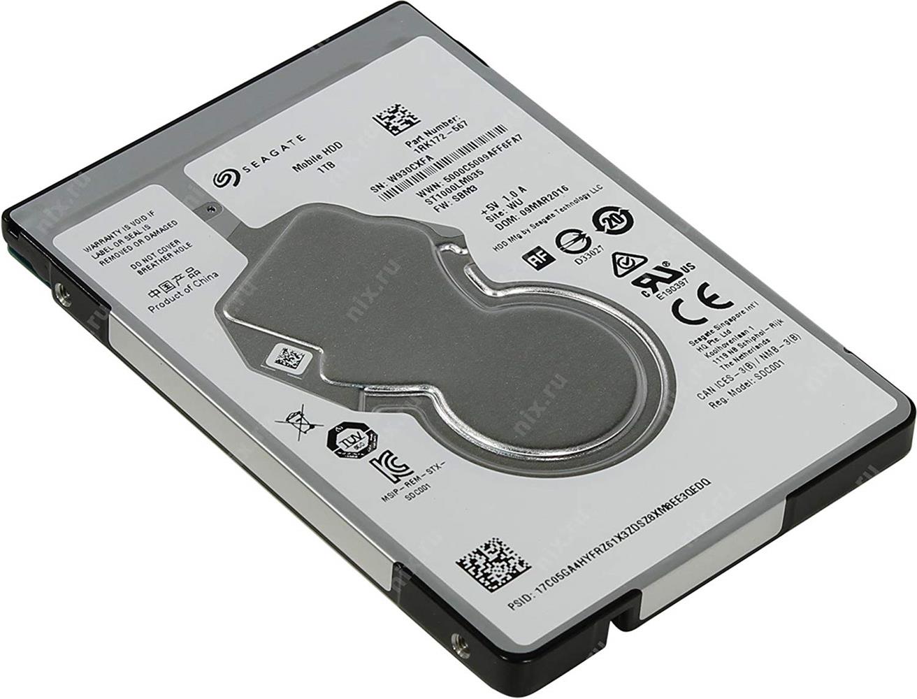 Seagate 1Tb 5400Rpm 2.5" Sata3 6.0Gb-S 128Mb-7Mm Hdd St1000Lm035 Notebook Harddisk