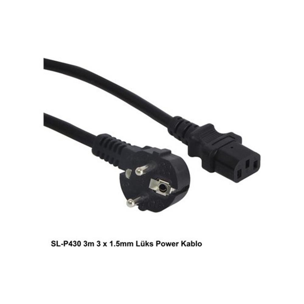 S-link SL-P430 3m 3 x 1.5mm Lüks Power Kablo 