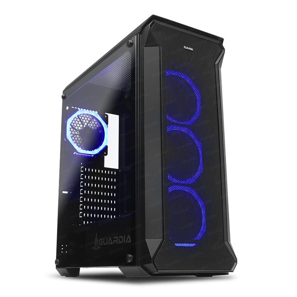 Dark GUARDIAN 4x12cm Dual RGB Fan USB3.0 T-Glass ATX Oyuncu Kasası 