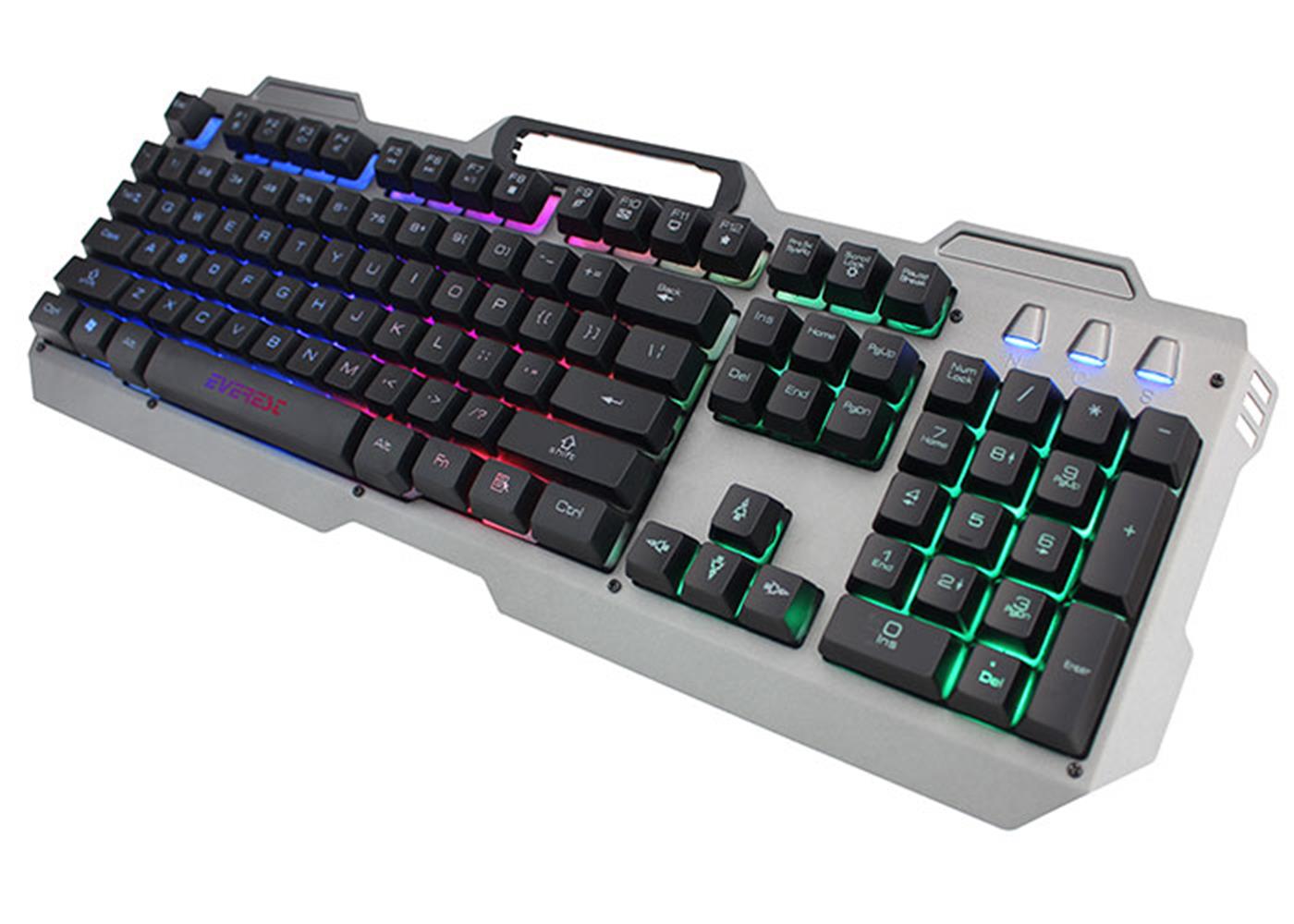 Everest KB-197 TITANIO USB Aydınlatmalı Q Metal Yüzey Gaming Oyuncu Klavyesi