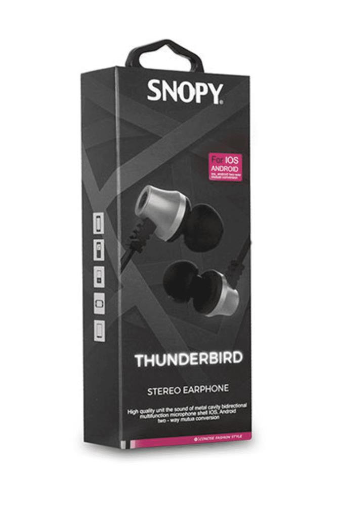 Snopy SN-J02 Thunderbird Mobil Telefon Uyumlu Kulak içi Beyaz-Gümüş Mikrofonlu KulaklıK