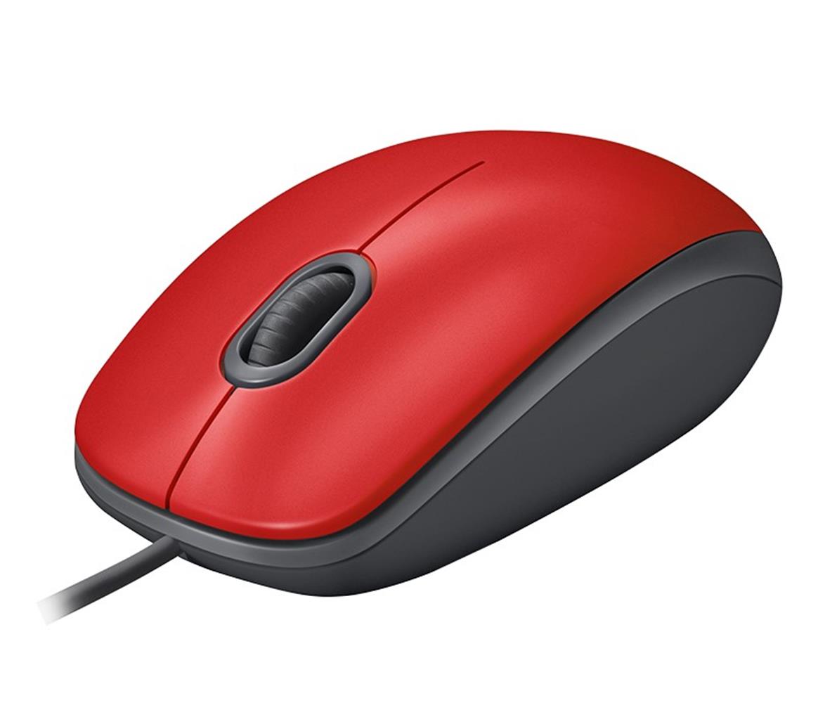 Logitech 910-005489 M110 Kırmızı Silent (Sessiz) Kablolu Optik USB Mouse