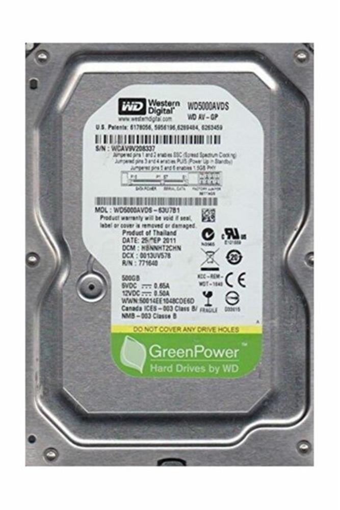 Wd 500Gb WD5000AVDS 7200 RPM AV-GP SATA Harddisk