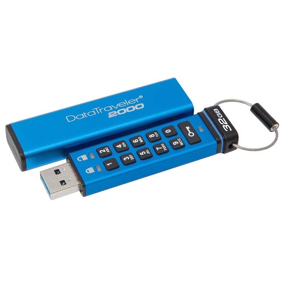 Kingston DT2000 64 Gb USB 3.0 Şifreli 256 bit AES Hardware Encrypted Flash Bellek