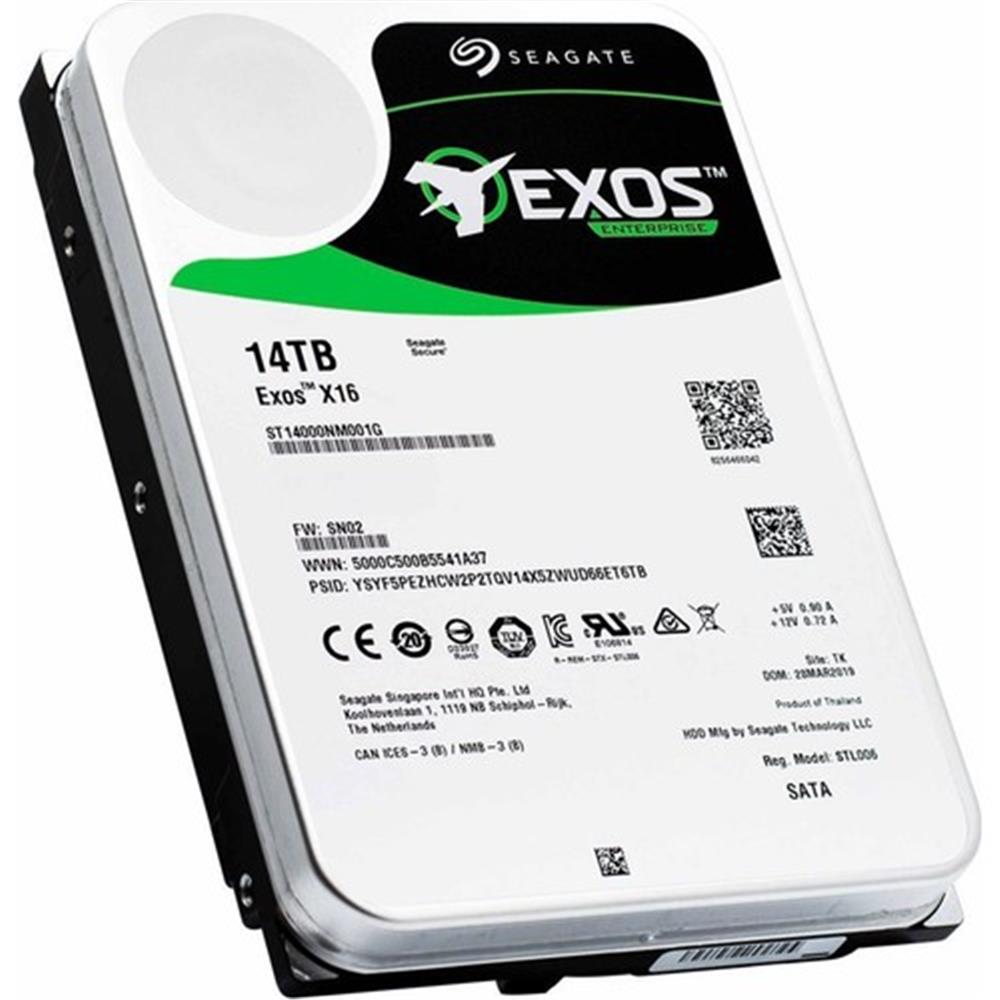 Seagate 14TB Exos 3.5" Sata 3.0 7200 Rpm Harddisk ST14000NM001G