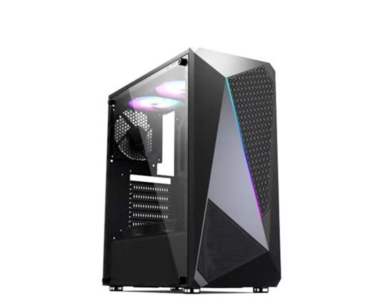 Elba G025 Cam Panel 3xRGB Fan Atx Gaming Oyuncu Bilgisayar Kasası