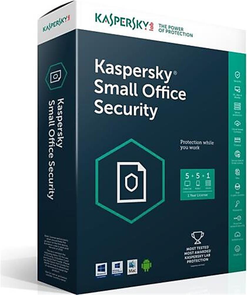 KASPERSKY SMALL OFFICE SECURITY 5PC+5MD+1FS 3 YIL BOX
