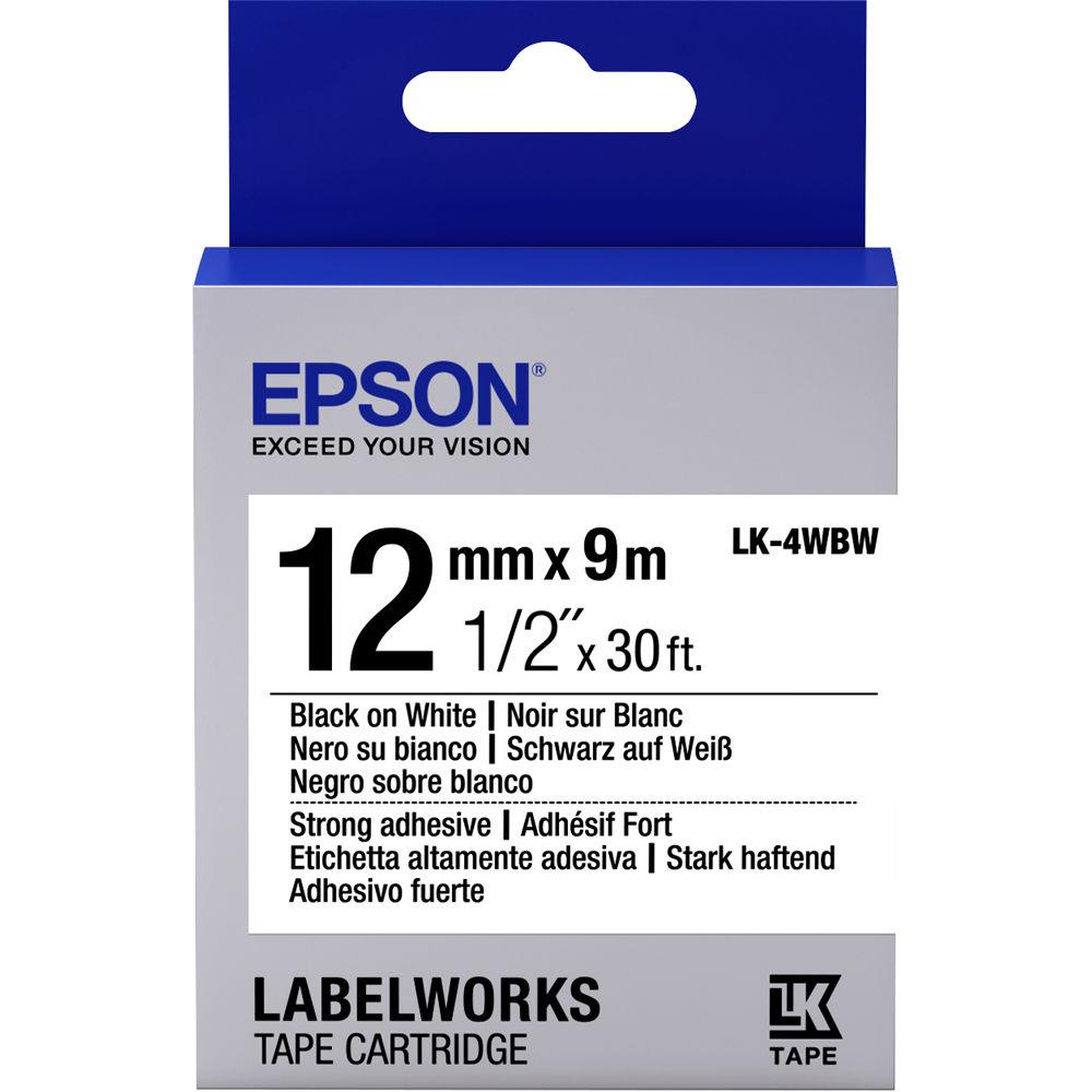 Epson LK-4YBVN  Siyah Üzeri Sarı 12MM 7Metre Etiket