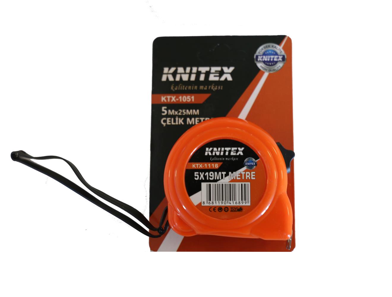 Knitex KTX-1116 Şerit Metre 5 Metre 19mm 