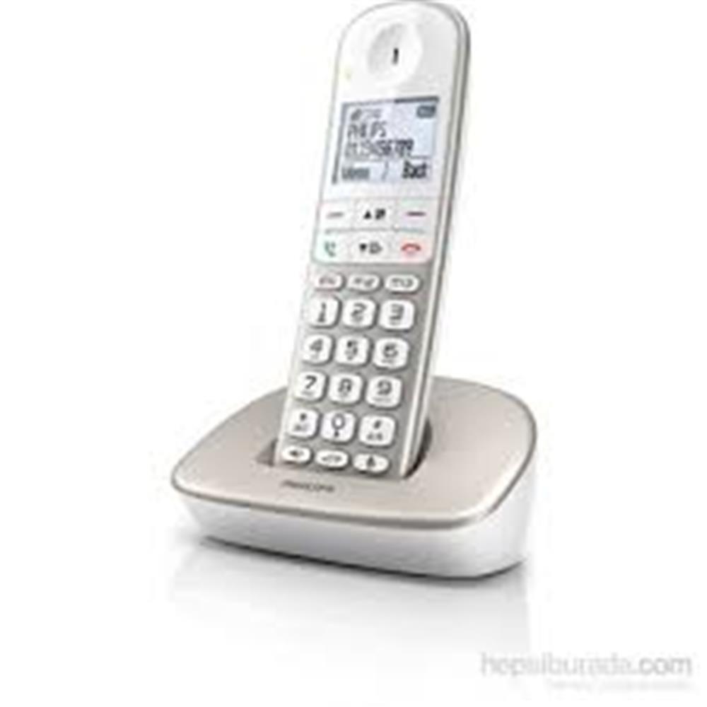 Philips XL4901S Telsiz Dect Telefon 1.9" Ekran Eller Serbest Konuşla Beyaz Arka Işık-Tuş Takımı