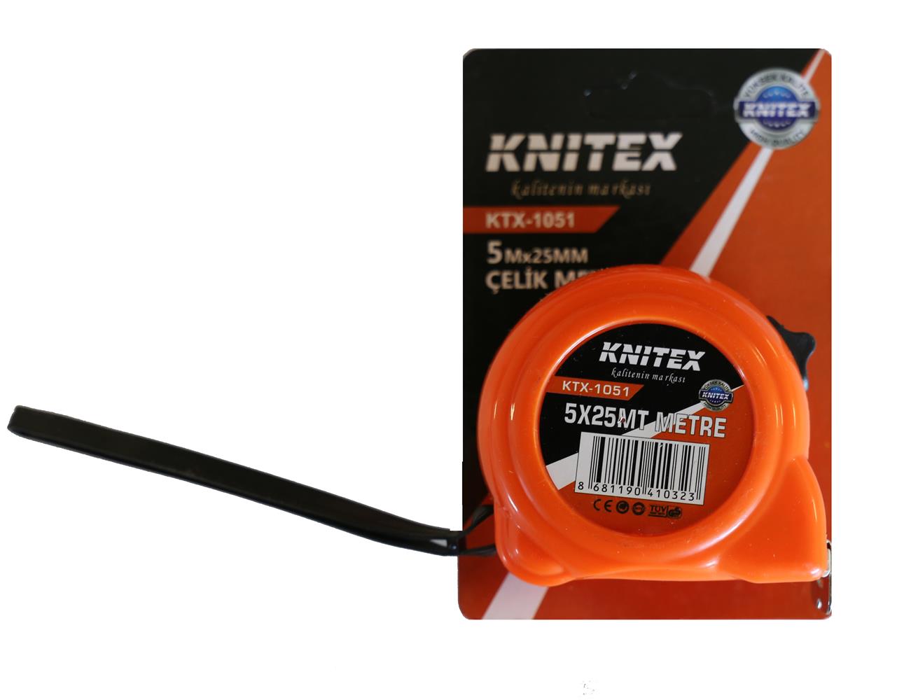 Knitex KTX-1051 Şerit Metre 5 Metre Sarı