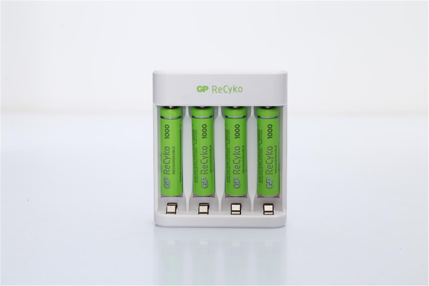 GP E411 Usb Şarj Cihaz + 4 Adet AAA 950 mAh Şarjlı İnce Kalem Pil 