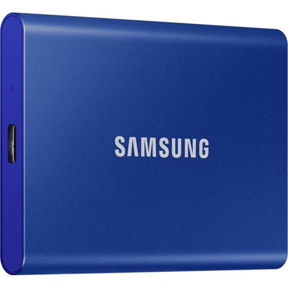 Samsung 500GB T7 USB3.2 1050MB-1000MB-s Taşınabilir SSD Mavi MU-PC500H-WW