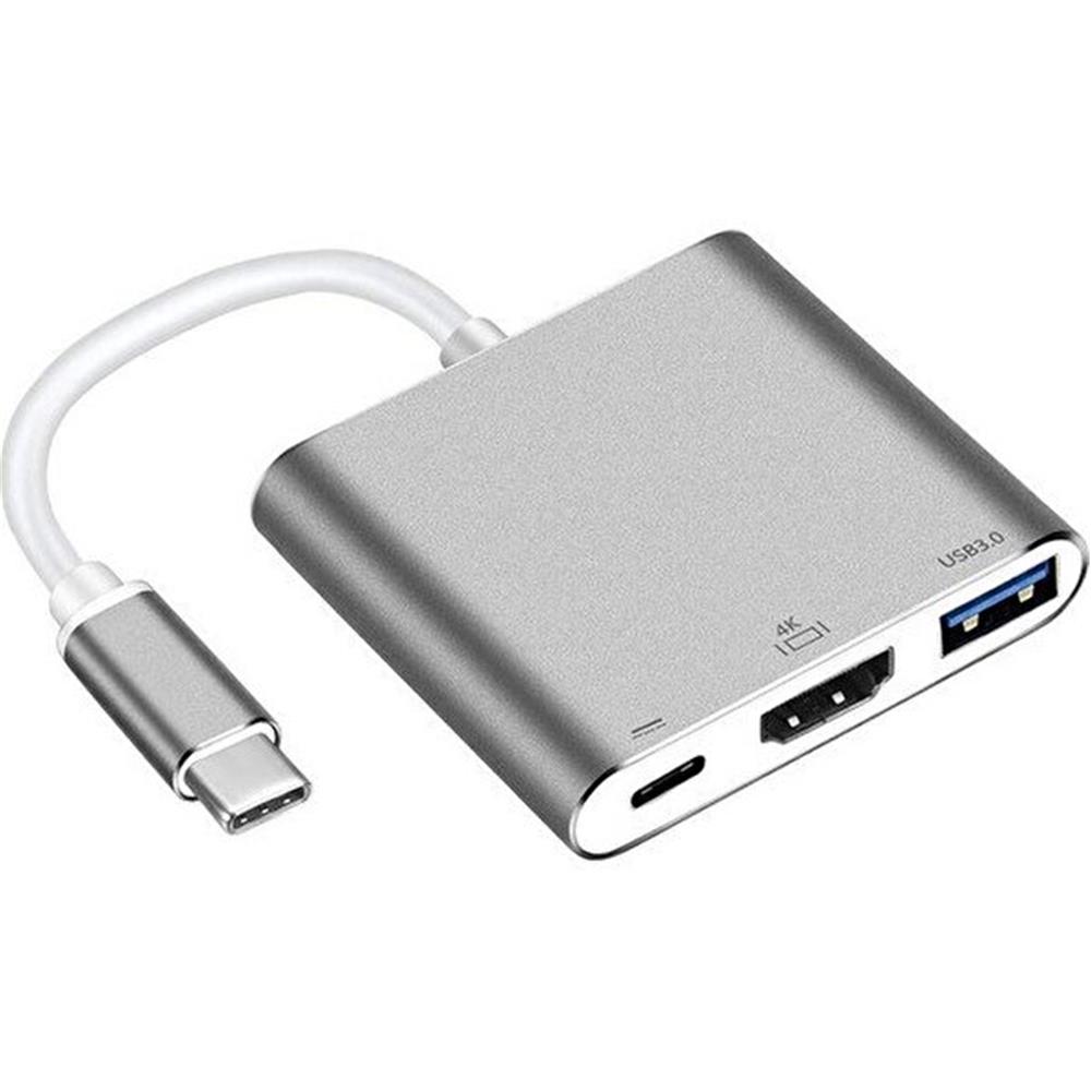 Daytona Fix FC01 3 in 1 Type C Hdmi Usb Çoklu Adaptör 4K Uhd Usb 3.0