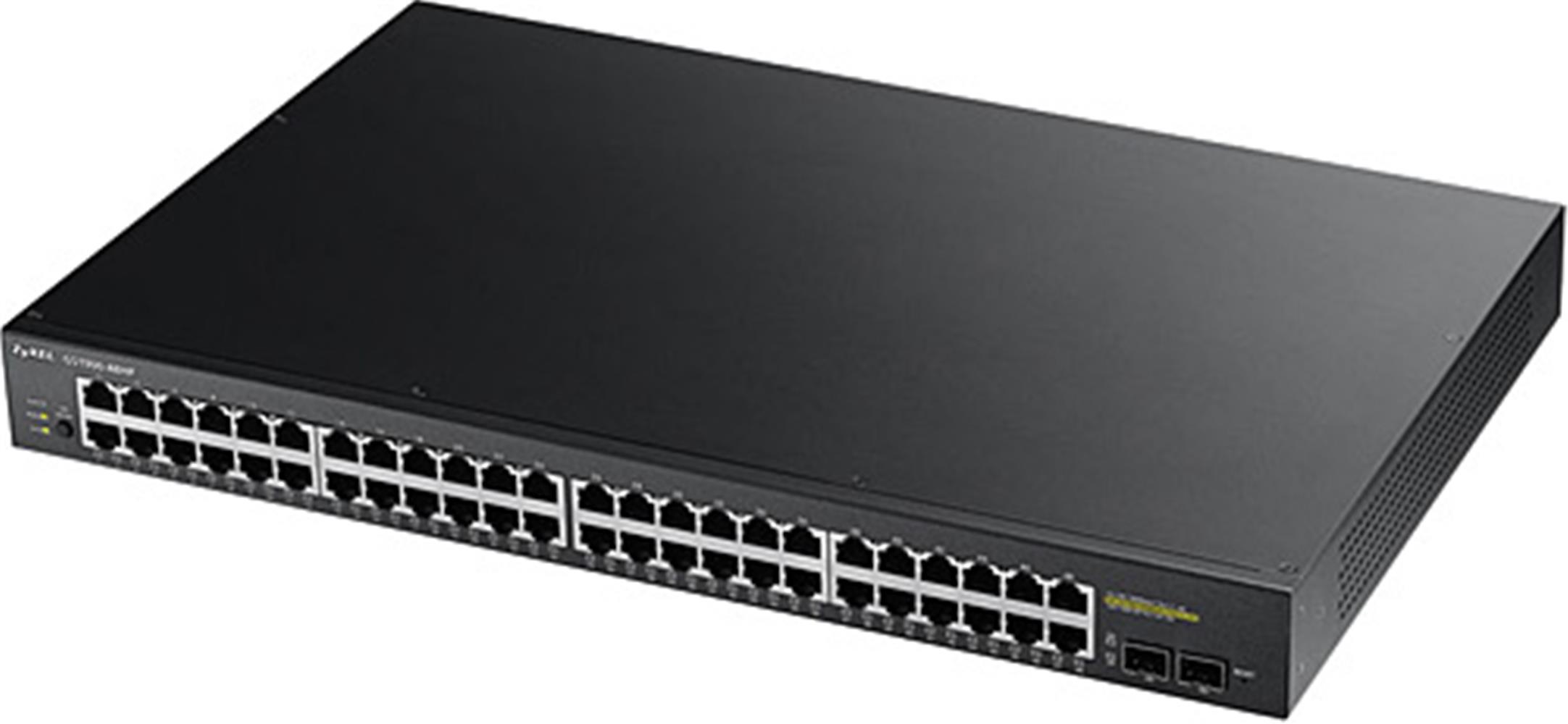 Zyxel GS1900-48HP 24 PORT 10-100-1000 + 24 PORT POE+2xSFP WEB Yönetilebilir Swıtch