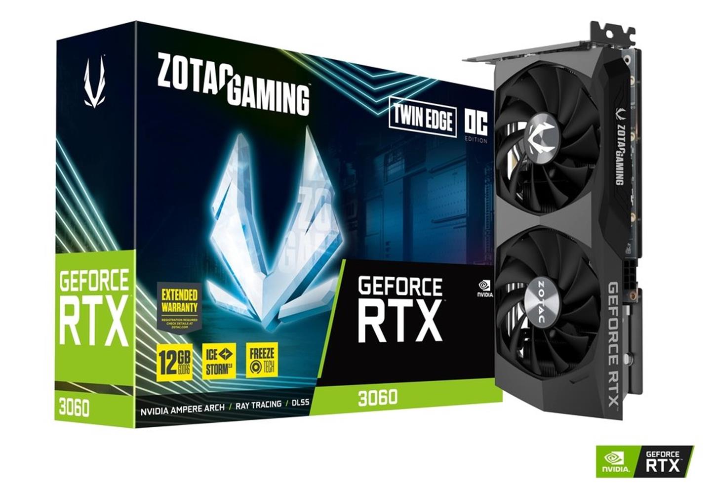 Zotac RTX3060 Twin Edge OC ZT-A30600H-10M 192 Bit GDDR6 12 GB Ekran Kartı