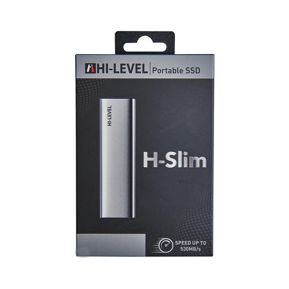 Hi-Level H-Slım 256GB Speed Up To 530MB-S USB 3.2 Type-C Portable SSD HLV-HSLIM-256 Harici Ssd  