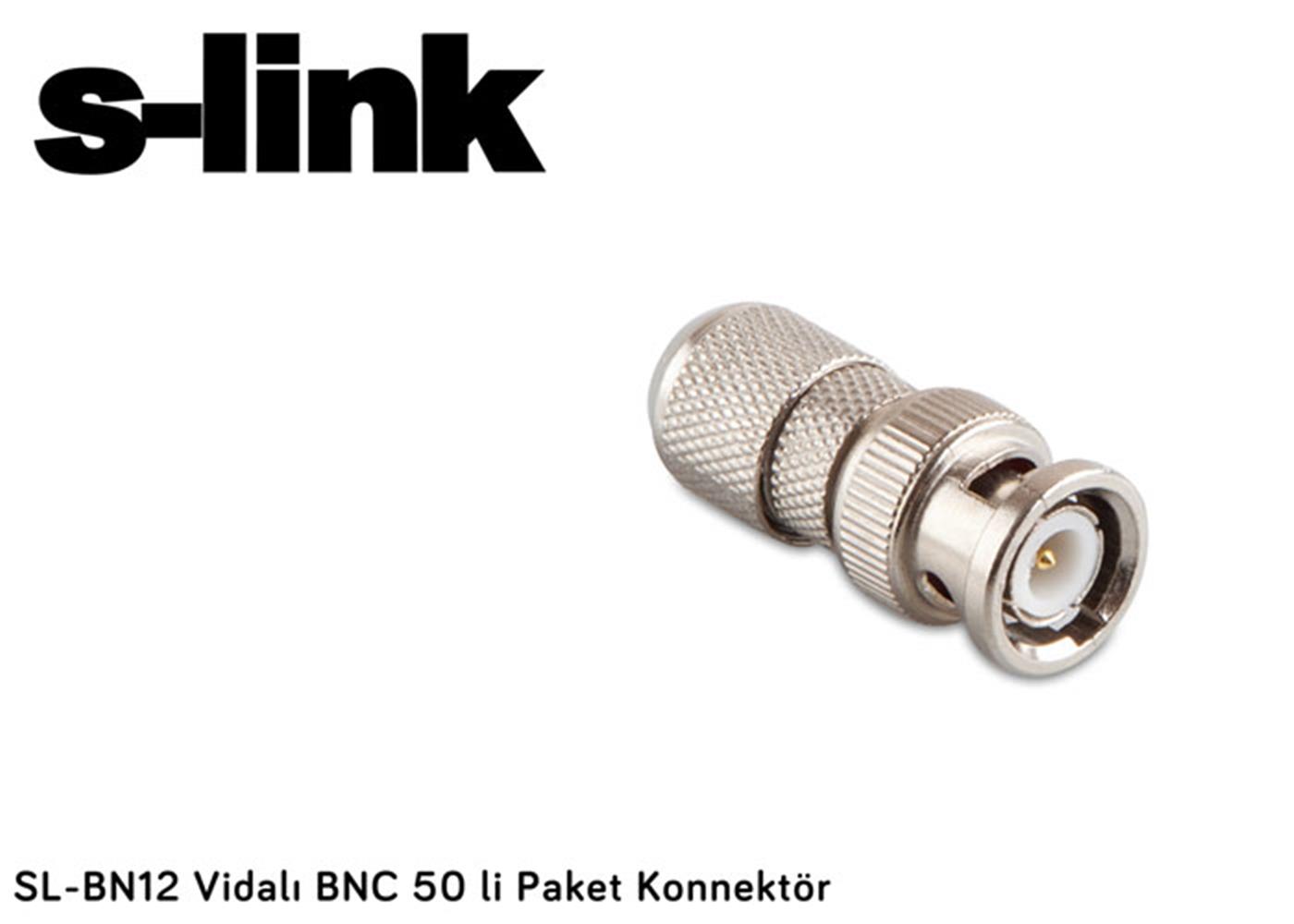 S-link SL-BN12 Vidalı BNC 50 li Paket Konnektör