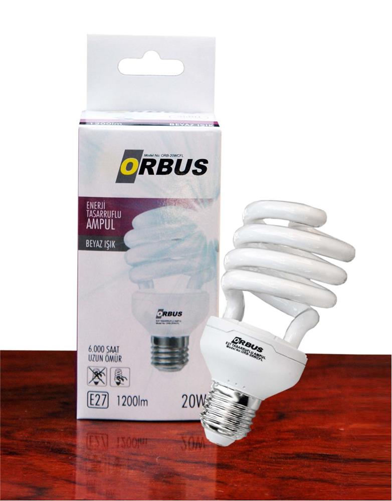 Orbus Orb-20wcfl 20w Beyaz Işık 6000 saat 1200lm Led Ampul