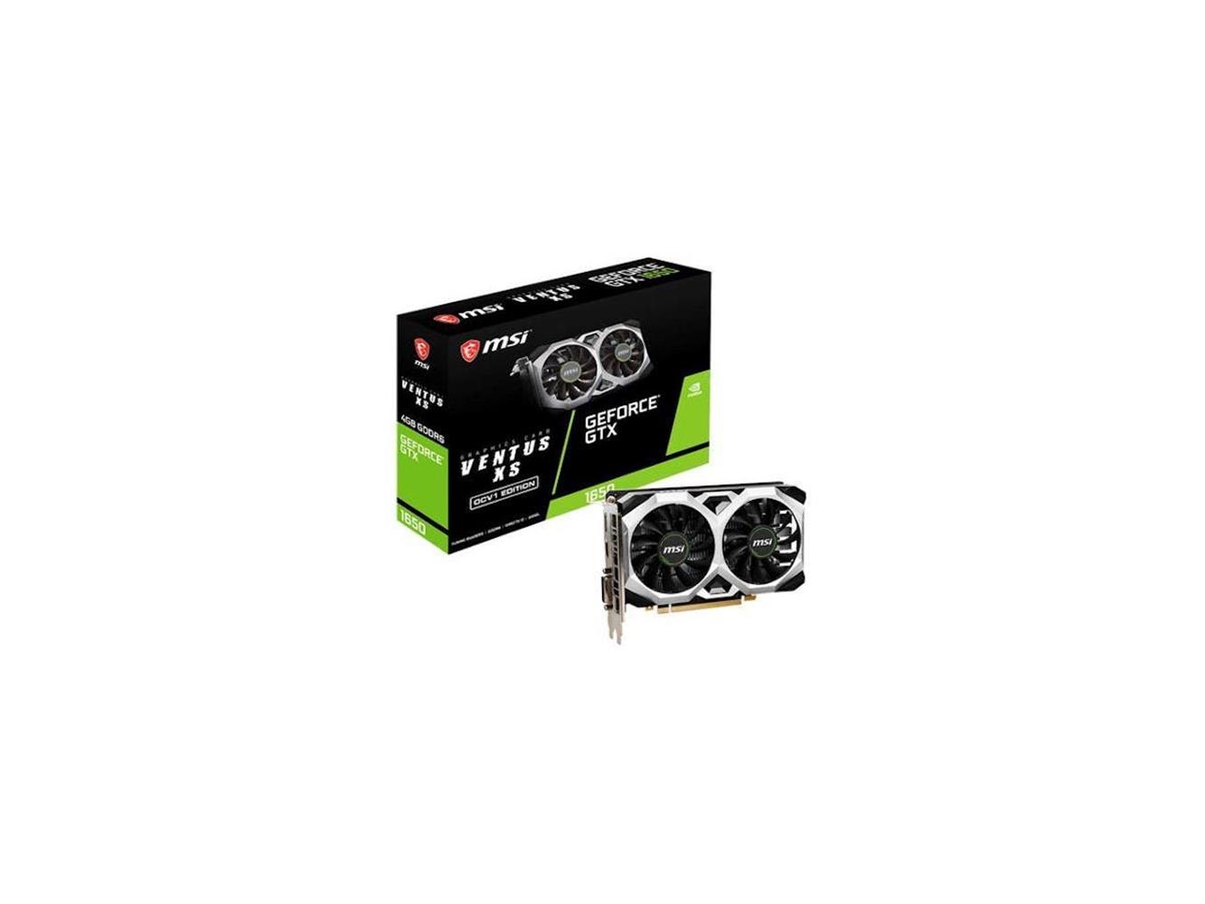 Msi GeForce GTX1650 DirectX 12 D6 VENTUS XS OCV1 4GB 128-Bit GDDR6 PCI E 3.0 x16 HDCP Ekran Kartı 