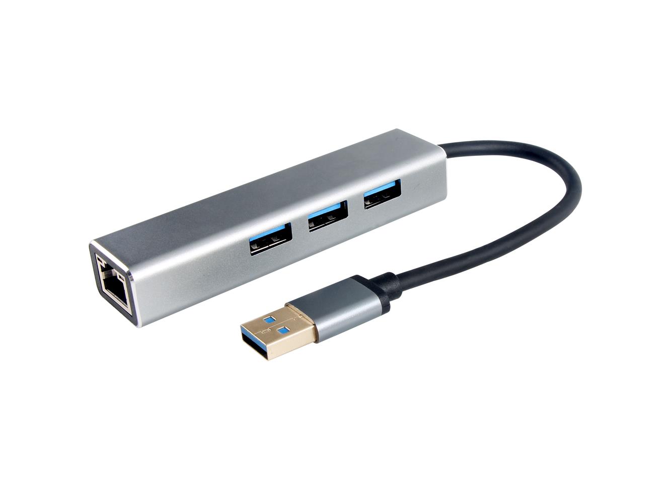 Vcom DH312A Usb 3.0 To USB3.0-3+RJ45 Çoklayıcı