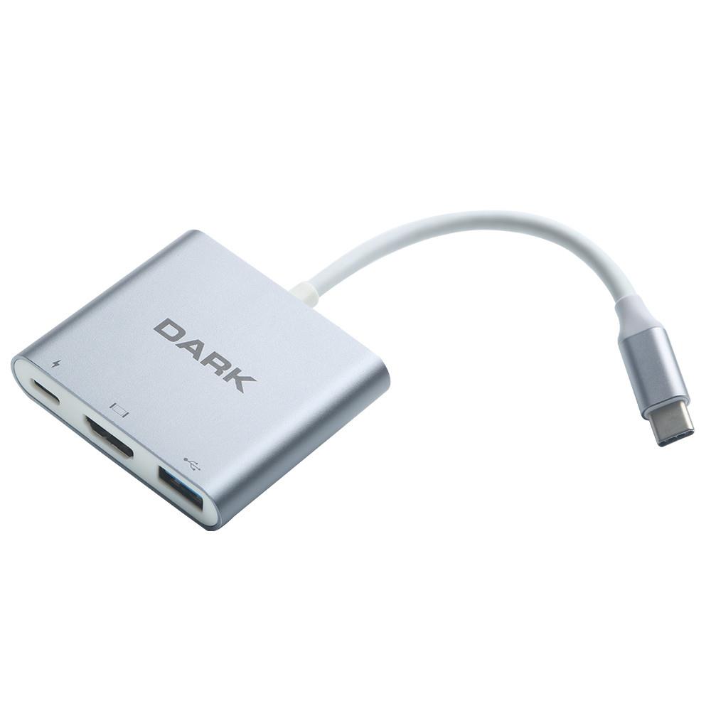 Dark DK-AC-U31X32 3in1 USB3.1 Type C Erkek-USB3.0-HDMI (4K UHD)-USB3.1 Type C Şarj 