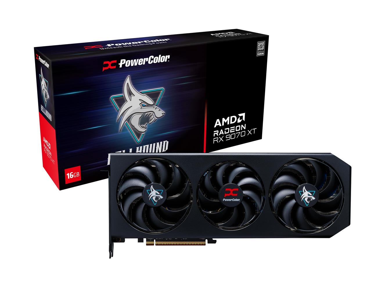 Powercolor Hellhound Radeon RX9070XT 16G-L/OC GDDR6 256Bit Gaming (Oyuncu) Ekran Kartı